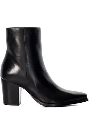 Dune Paxten Leather Heeled Ankle Boot