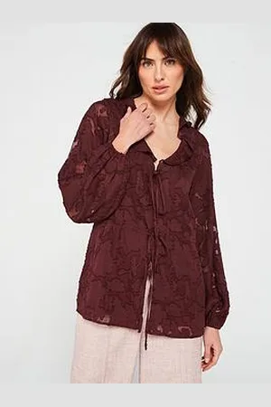 Very Floral Jacquard Peplum Blouse