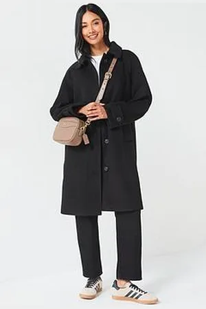 Very Faux Wool Trench Coat