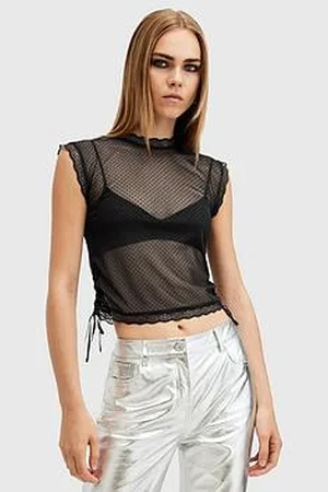 AllSaints Adara Polka Dot Tulle Tank Top