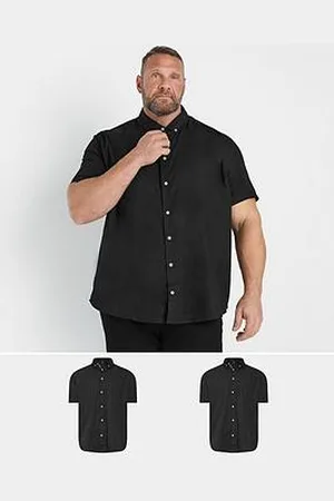 BAD RHINO Big & Tall 2 Pack Short Sleeve Poplin Shirt