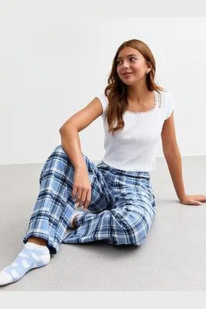 New Look Girls Plaid Long Pyjama Set