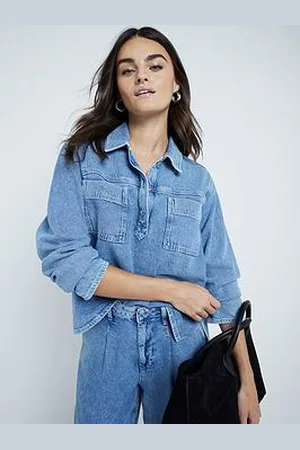 River Island Denim Tunic - Dark Denim