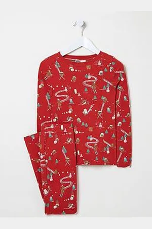 Fat Face Girls Family Print Snug Pyjama Set