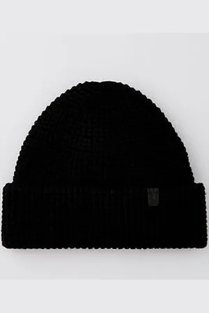 AllSaints Double Layer Waffle Stitch Beanie Hat