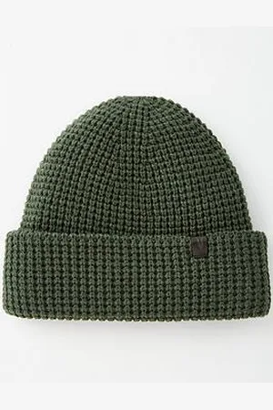 AllSaints Double Layer Waffle Stitch Beanie Hat