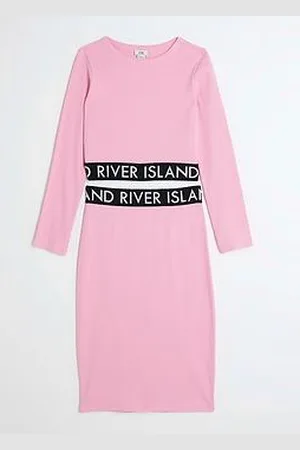 River Island Girls Ri Waist Ribbed Midi Skirt Set