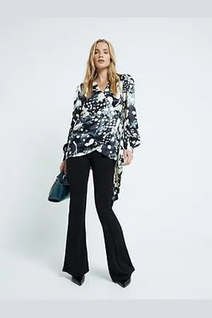 River Island Printed Wrap Shirt