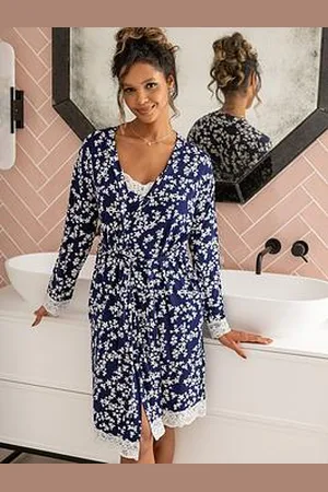 Pour Moi Sofa Loves Lace Jersey Wrap Gown