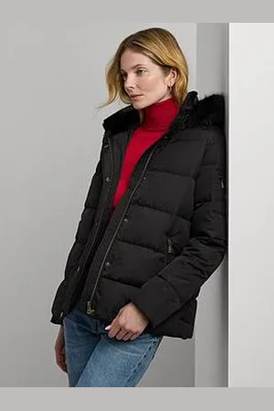 Ralph Lauren Faux Fur Trim Puffer Jacket