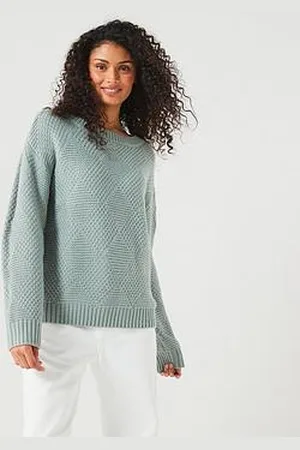 Very Stitch Detail Boat Neck Jumper
