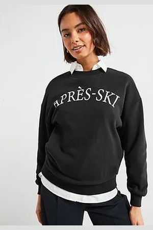 Very Apres Ski Slogan Longline Sweatshirt