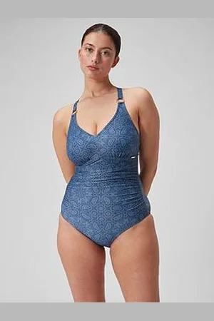 Speedo Womens Shaping Printed V Neck 1 Piece