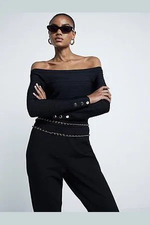 River Island Knitted Bardot Top