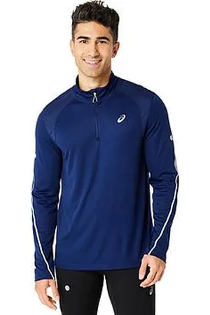 Asics Mens Running Road Lite-Show 1/2 Zip Top - Blue