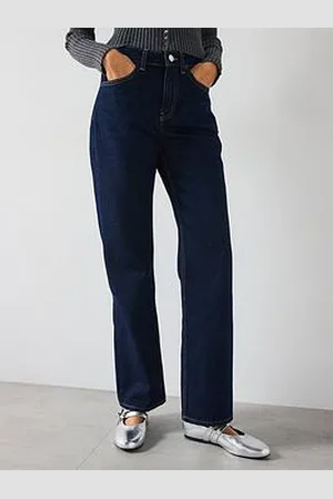 MANGO Mid-Rise Straight Leg Jeans