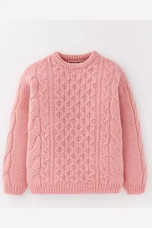 Very Girls Cable Knit Crew Jumper