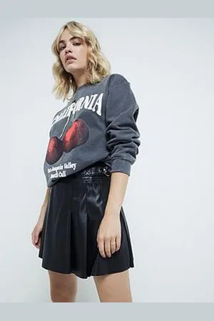 River Island Mini Pleated Trim Skirt