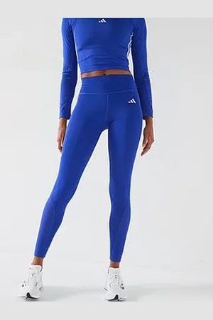 adidas Womens Training Mat Mix Tights - Blue