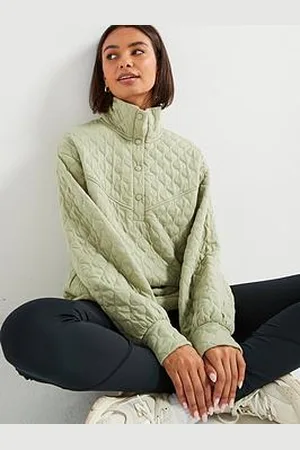 Very Quilted Popper Longline Sweat