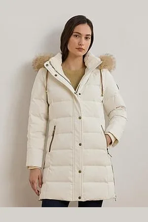 Ralph Lauren Midi Length Padded Coat - White