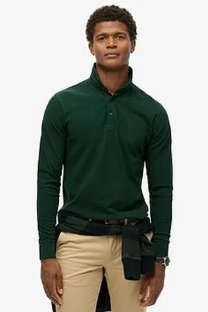 Superdry Cotton Long Sleeve Regular Fit Pique Polo Shirt