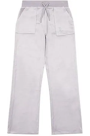 Juicy Couture Girls Mini Diamante Velour Wide Leg Jogger