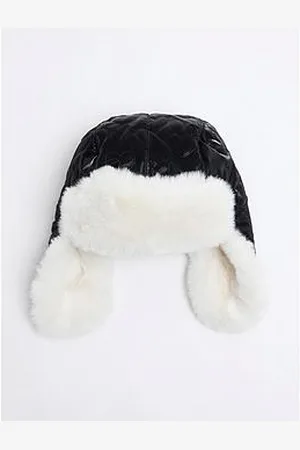 River Island Girls Padded Heart Trapper Hat