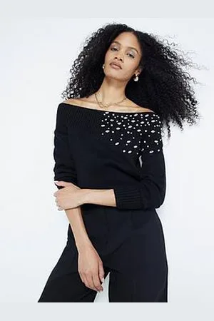 River Island Diamante Bardot Top