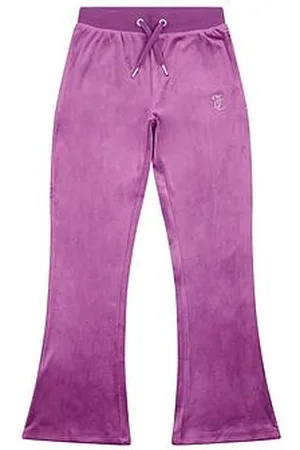 Juicy Couture Girls Diamante Velour Bootcut Jogger