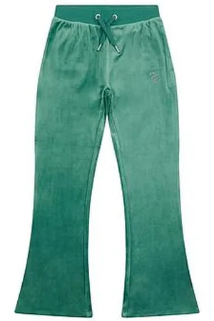 Juicy Couture Girls Diamante Velour Bootcut Jogger