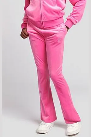 Juicy Couture Girls Diamante Velour Bootcut Jogger
