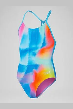 Speedo Girls Allover Lane Line Back