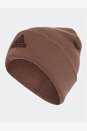 adidas Unisex Logo Beanie - Brown