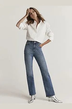 mint&berry Midi Indigo Straight Jean