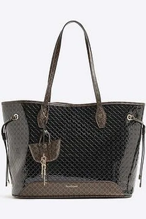 River Island Embossed Ri Monogram Shopper Bag