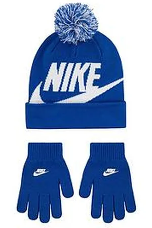 Nike Juniors Boys Swoosh Pom Beanie Glove Set