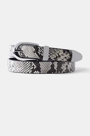 mint&berry Snake Effect Buckle Belt