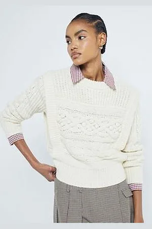 River Island Cable Peak Shoulder Jumper