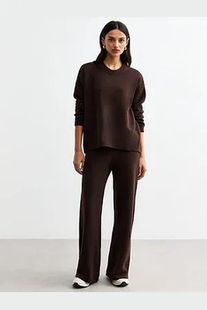 New Look Knit Wide Leg Trousers