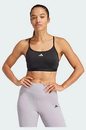 adidas Aeroreact Training 3-Stripes Bra - Black