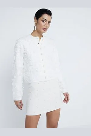 River Island Fabric Overlay Cardigan