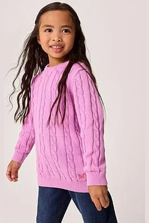 J.Crew Girls Heritage Cable Crew Neck Jumper