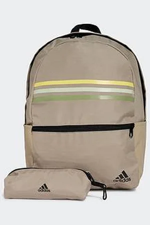 adidas Unisex Classic Horizontal 3-Stripe Backpack - Brown