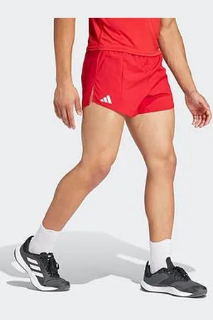 adidas Mens Running Adizero Shorts - Red