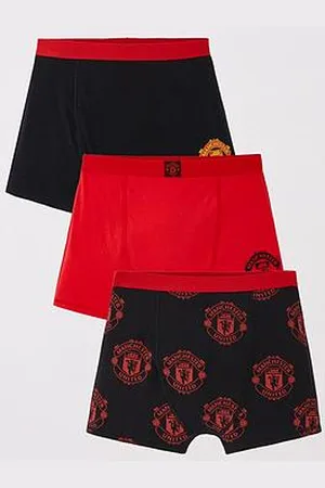 Manchester United Football 3 Pack Boxer Trunks - Multi