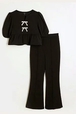 River Island Girls Bow Front Top Set