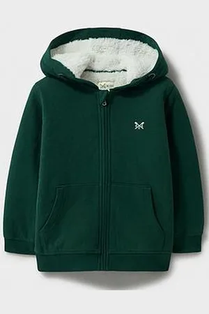 J.Crew Boys Teddy Fleece Lined Zip Hoodie