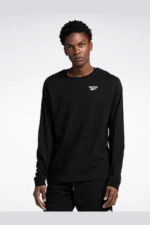 Reebok Mens Identity Small Logo Long Sleeve T-Shirt
