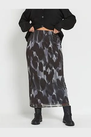Yours Curve Mesh Tube Skirt
